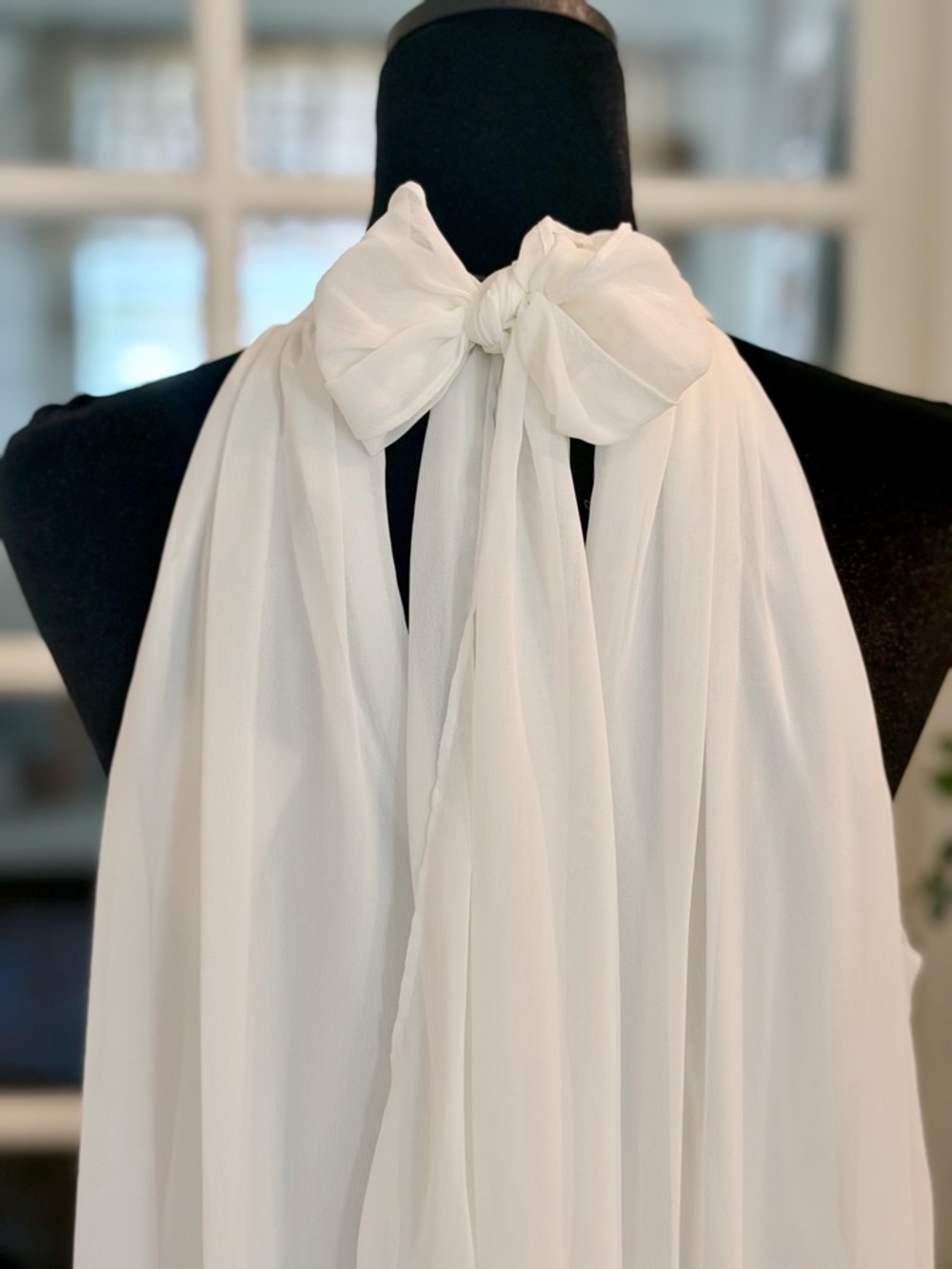 MSK White Halter Maxi Dress - Picture 3 of 14